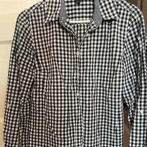 Navy and white Checked Tommy shirt